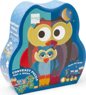 2 Sided Puzzle - Owl Day-Night