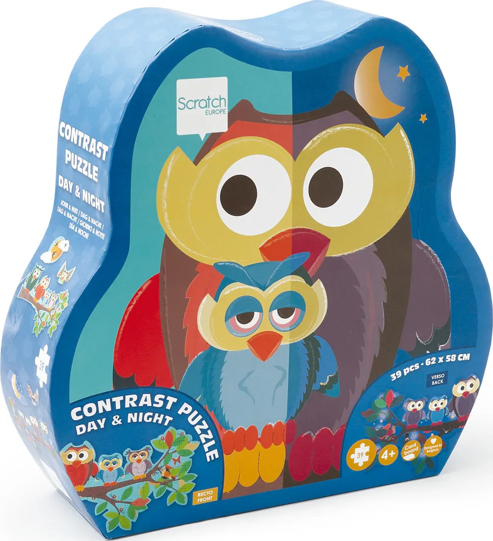 2 Sided Puzzle - Owl Day-Night