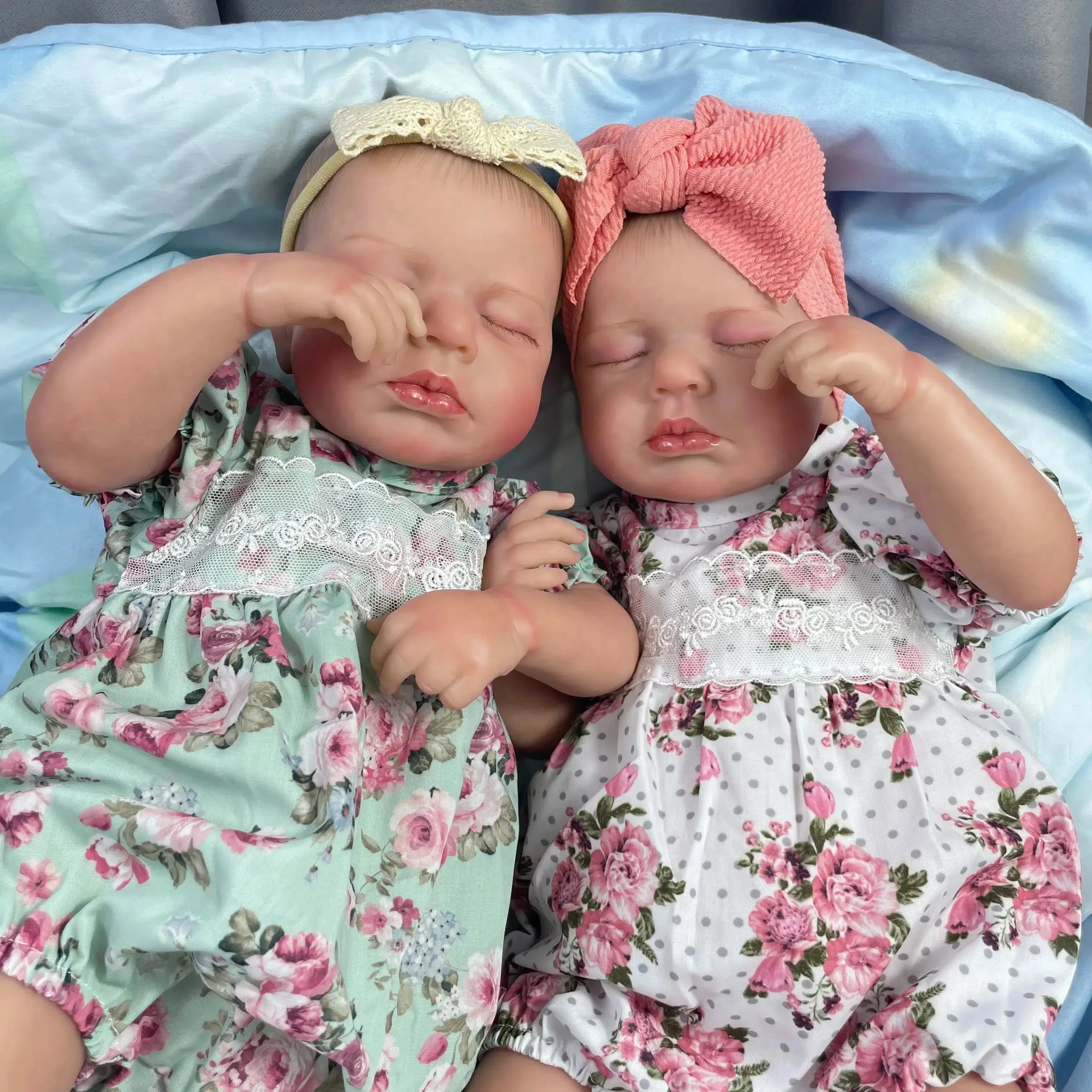 20-Inch Finished Reborn Baby Doll Twins - Isabella and Olivia