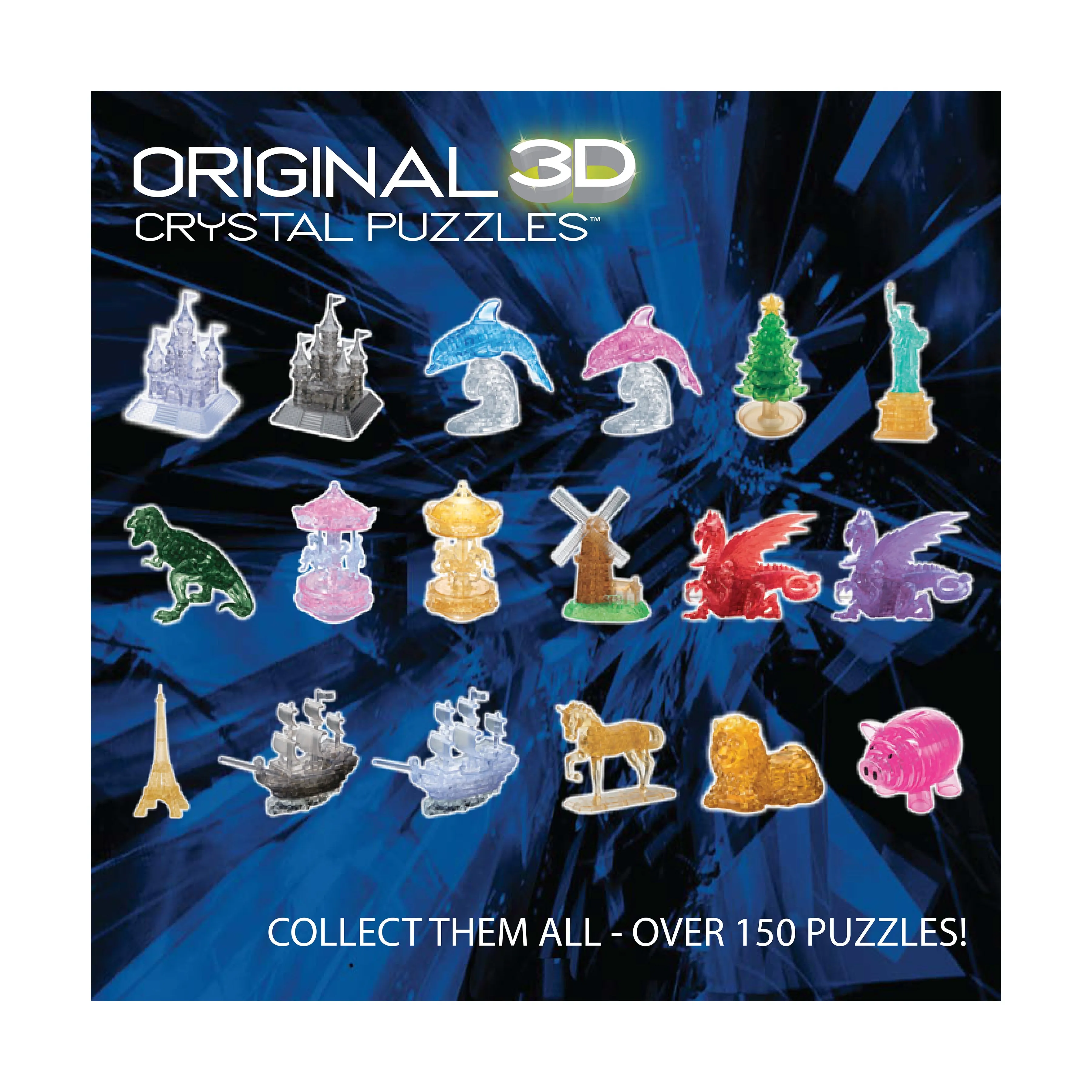 3D Crystal Puzzle - Lion and Baby (Gold): 55 Pcs