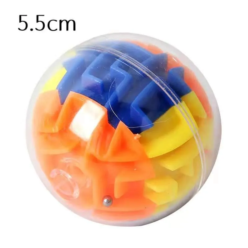 3D Maze Magic Cube Transparent Six-sided Puzzle Speed Cube Rolling Ball Game Cubos Maze Toys for Children Early Educational Gift