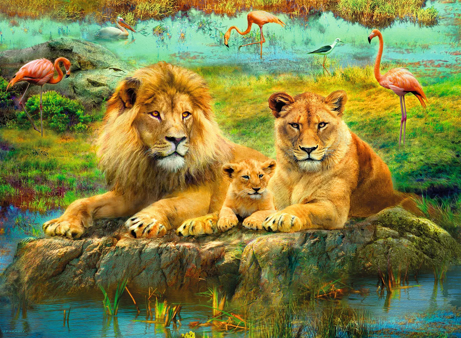 500pc Puzzle - Lions of the Savannah