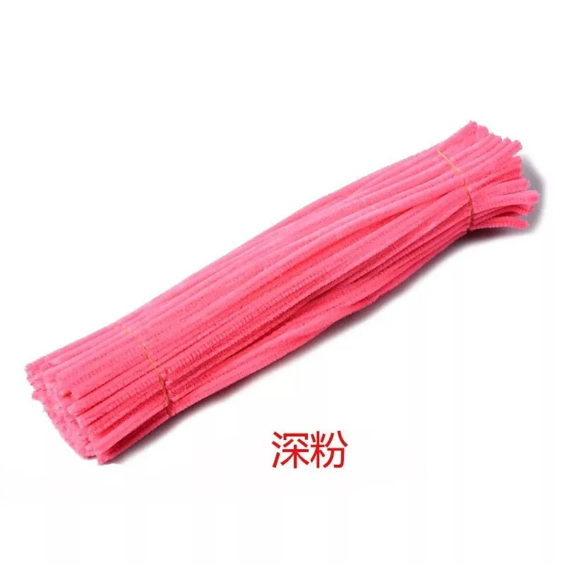 50/100 Pcs 30cm Chenille Stems Stick Cleaners Kids Educational Toys Handmade Colorful Chenille Stems Pipe for DIY Craft Supplies