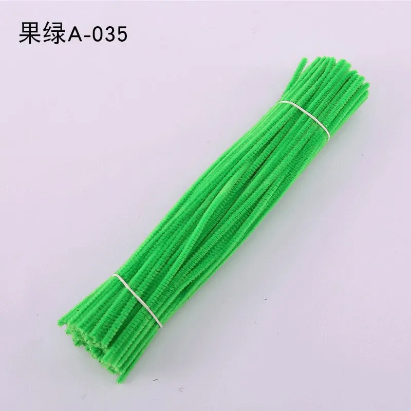 50/100 Pcs 30cm Chenille Stems Stick Cleaners Kids Educational Toys Handmade Colorful Chenille Stems Pipe for DIY Craft Supplies