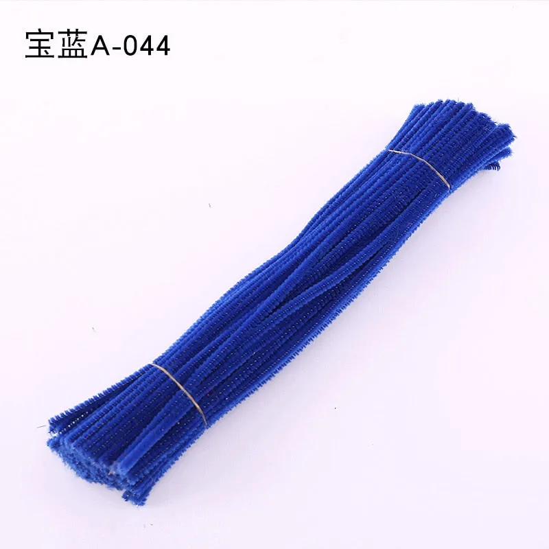 50/100 Pcs 30cm Chenille Stems Stick Cleaners Kids Educational Toys Handmade Colorful Chenille Stems Pipe for DIY Craft Supplies