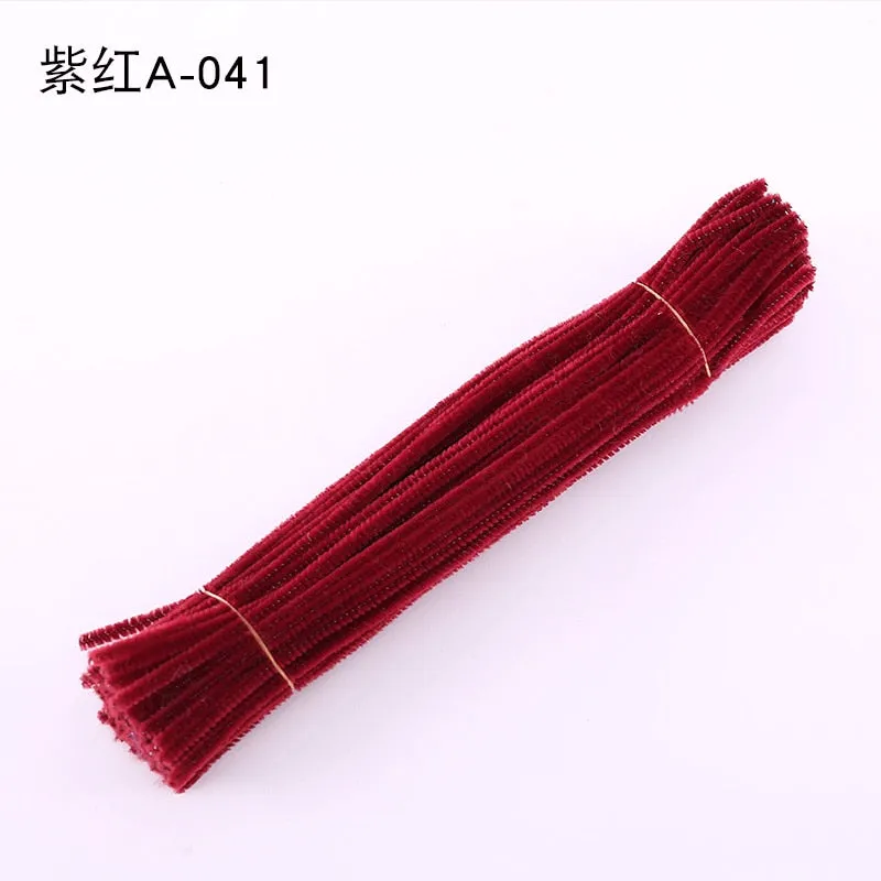 50/100 Pcs 30cm Chenille Stems Stick Cleaners Kids Educational Toys Handmade Colorful Chenille Stems Pipe for DIY Craft Supplies