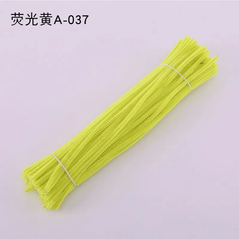 50/100 Pcs 30cm Chenille Stems Stick Cleaners Kids Educational Toys Handmade Colorful Chenille Stems Pipe for DIY Craft Supplies