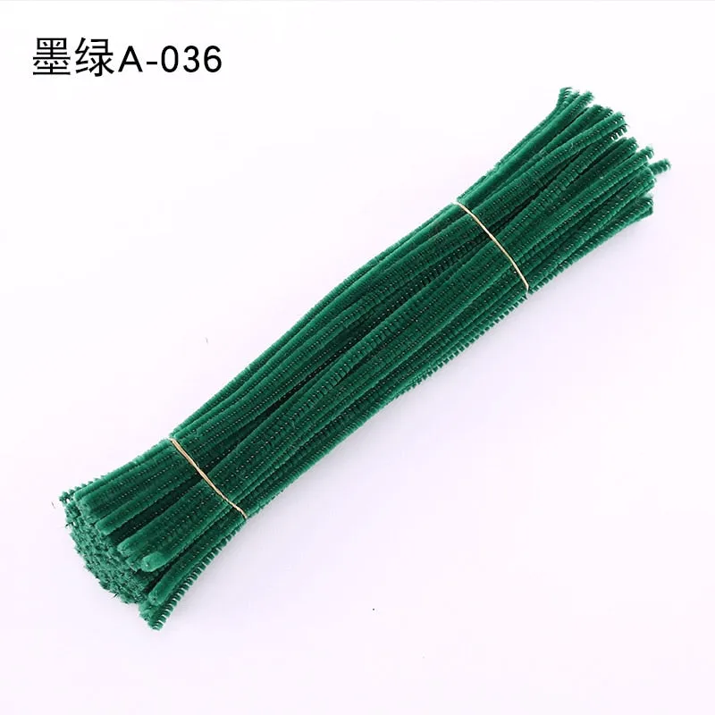 50/100 Pcs 30cm Chenille Stems Stick Cleaners Kids Educational Toys Handmade Colorful Chenille Stems Pipe for DIY Craft Supplies