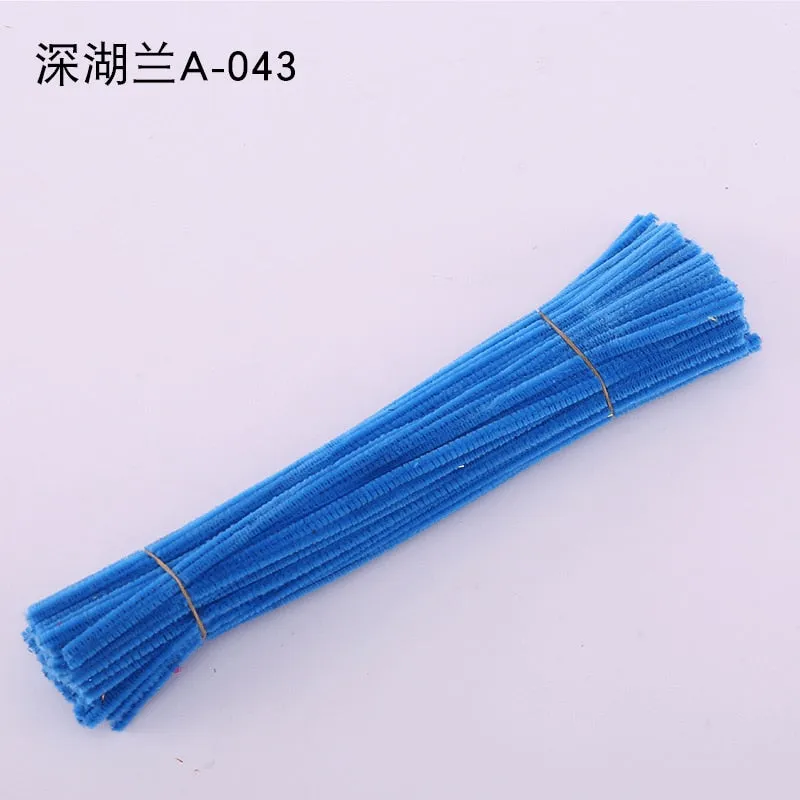 50/100 Pcs 30cm Chenille Stems Stick Cleaners Kids Educational Toys Handmade Colorful Chenille Stems Pipe for DIY Craft Supplies