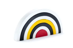 Black and White Fair Trade Wooden Rainbow Stacking Toy