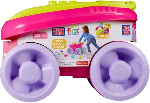 Block Scooping Wagon Building Set Pink