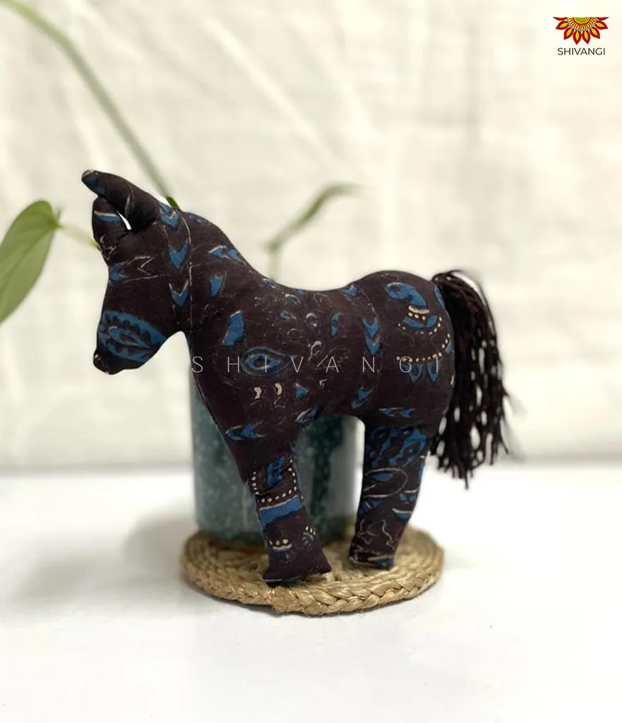 Blue and Grey Handcrafted Fabric Horse Toys !!!