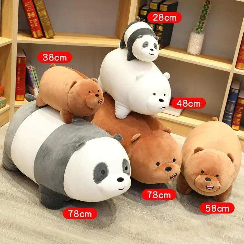 Children Stuffed Animals Little Bear Bare Plush Toys Cartoon Figure Plush Doll Pillow Soft Cute Plush Stuff Birthday Gift Kids