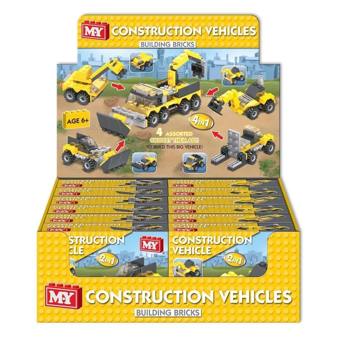 Construction Vehicles Building Bricks 2 in 1