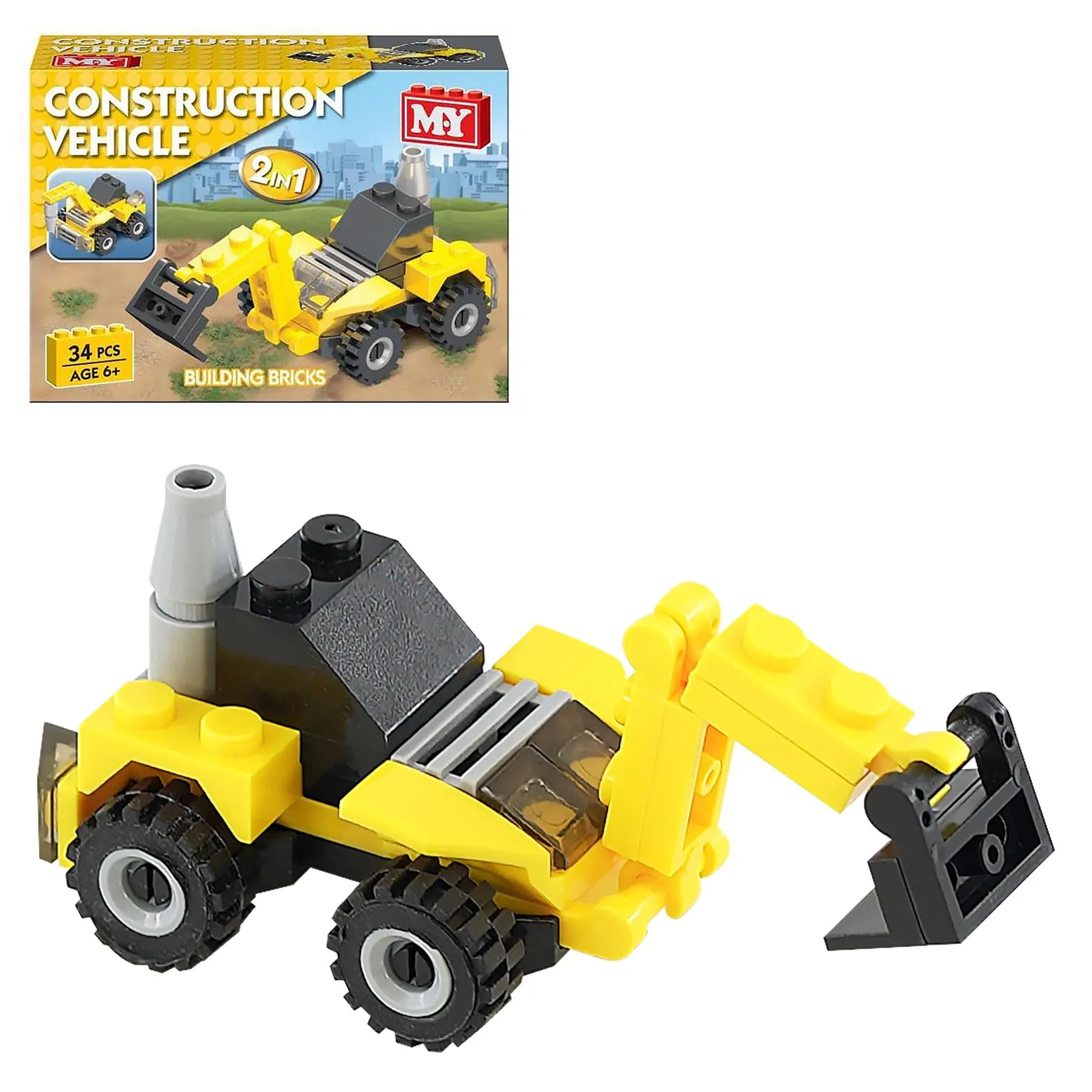 Construction Vehicles Building Bricks 2 in 1