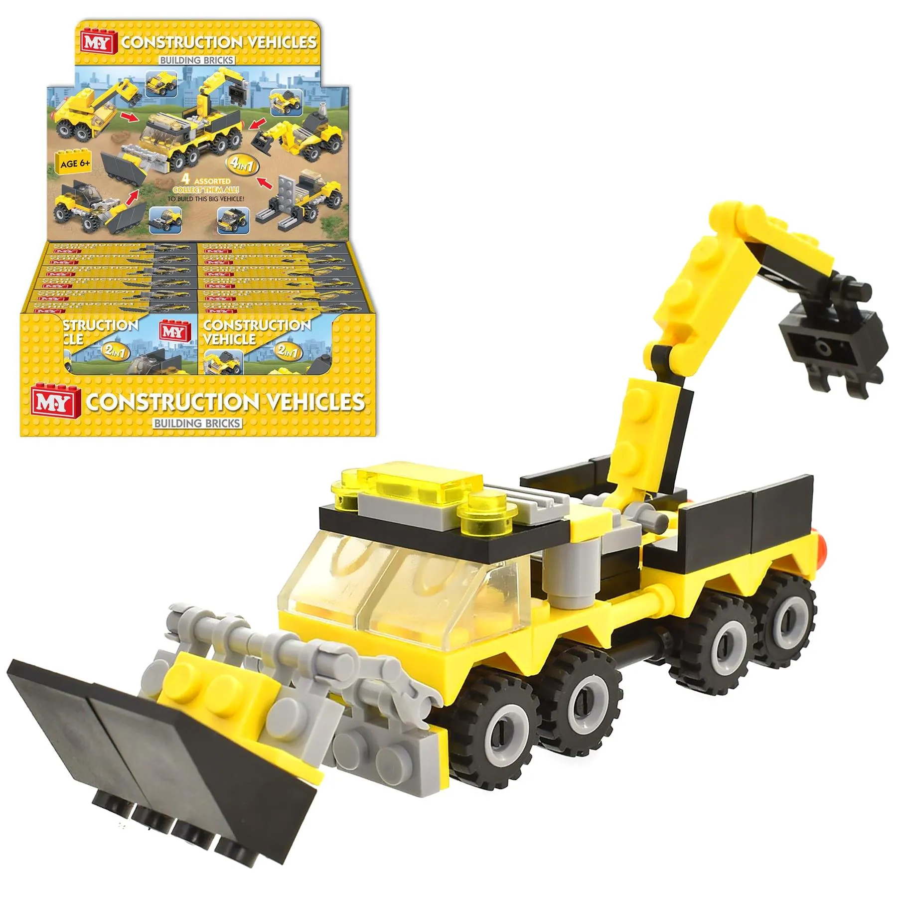 Construction Vehicles Building Bricks 2 in 1