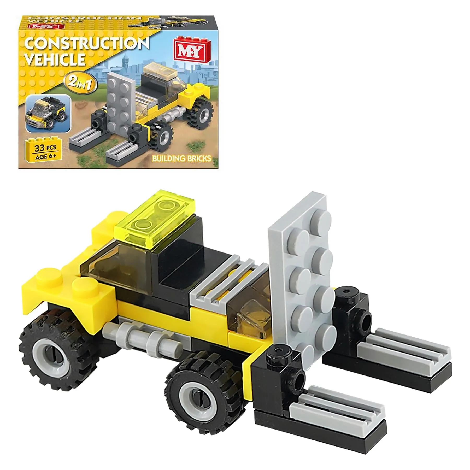 Construction Vehicles Building Bricks 2 in 1