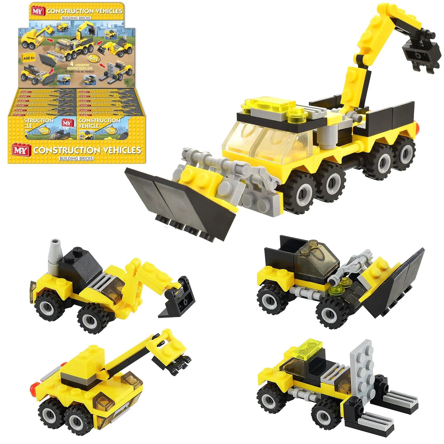 Construction Vehicles Building Bricks 2 in 1