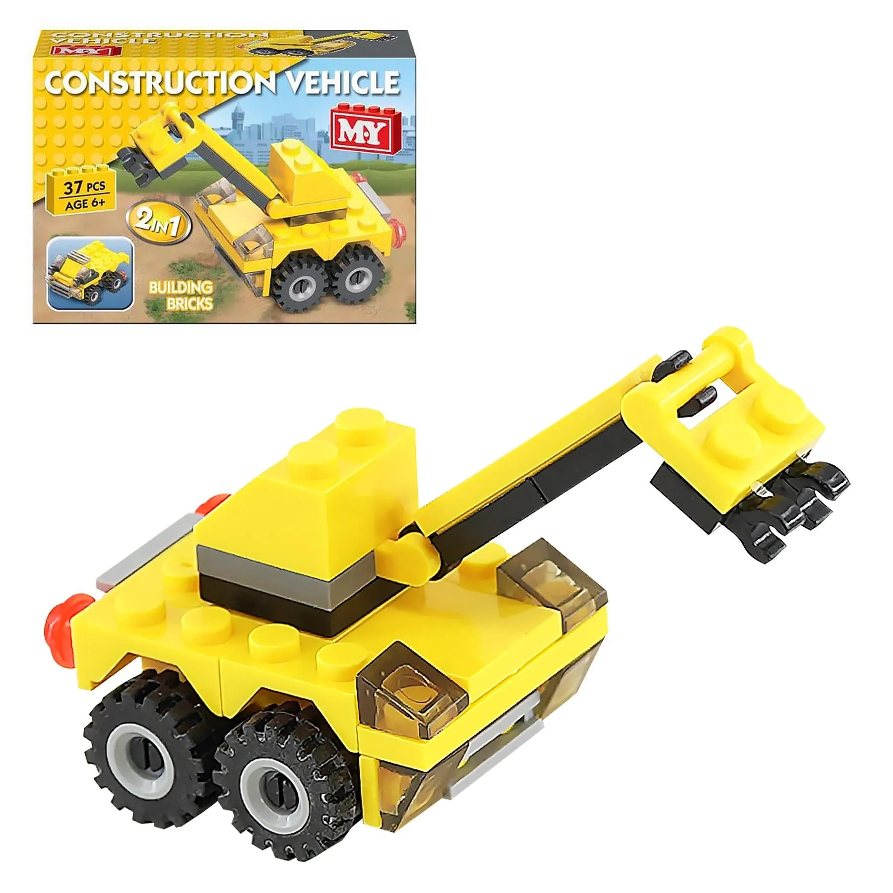 Construction Vehicles Building Bricks 2 in 1