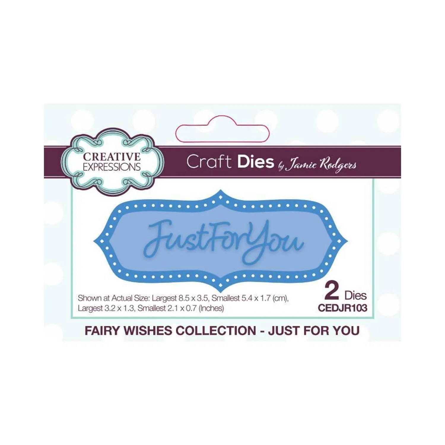 Creative Expressions Craft Dies By Jamie Rodgers - Fairy Wishes Collection - Just For You