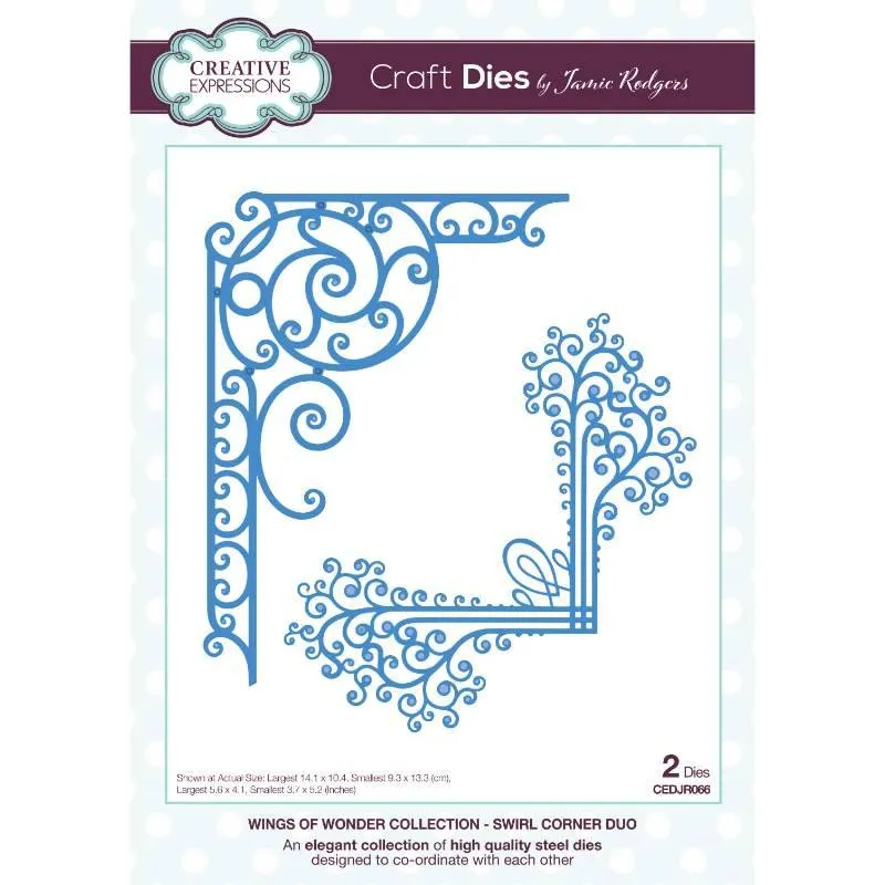 Creative Expressions Craft Dies by Jamie Rodgers - Swirl Corner Duo*