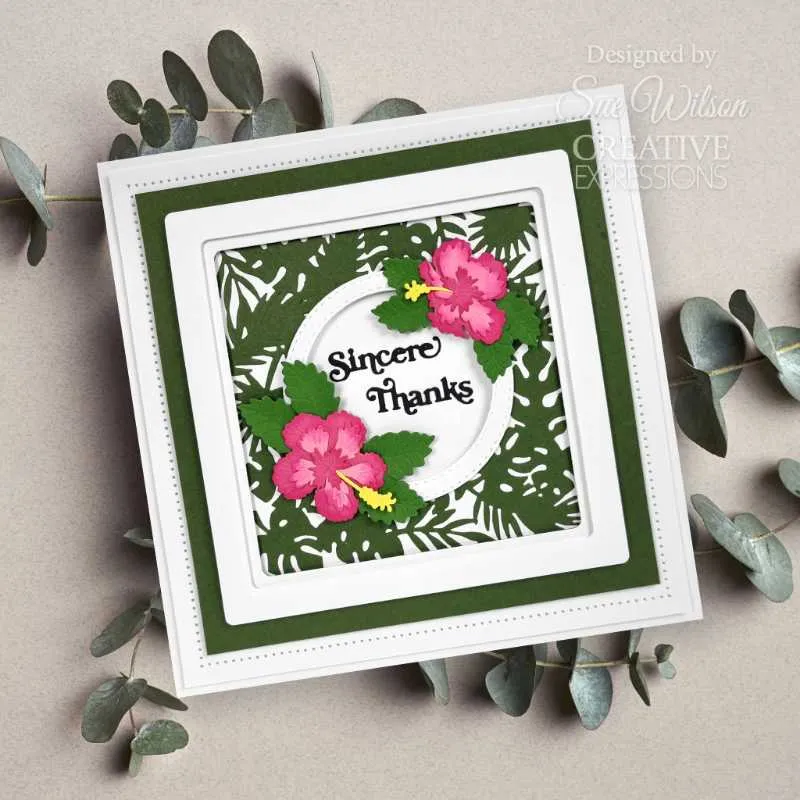 Creative Expressions Craft Dies By Sue Wilson  - Mini Shadow Sentiments - Sincere Thanks