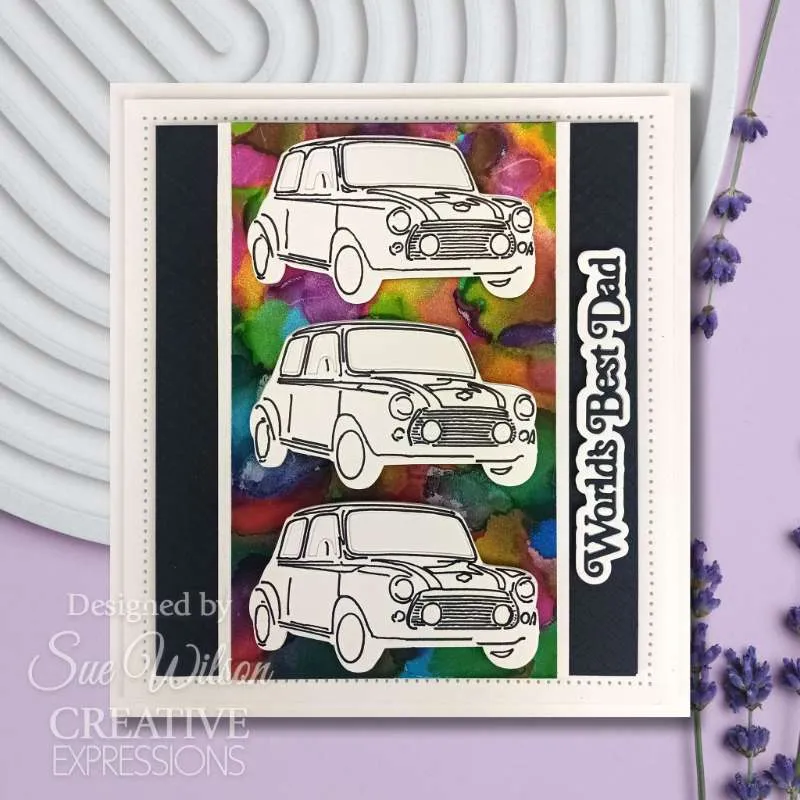 Creative Expressions Craft Dies By Sue Wilson  - Mini Shadow Sentiments - World's Best Dad