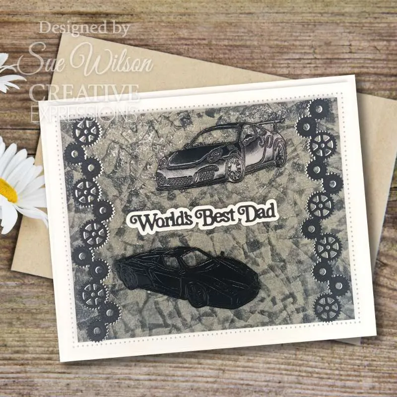 Creative Expressions Craft Dies By Sue Wilson  - Mini Shadow Sentiments - World's Best Dad