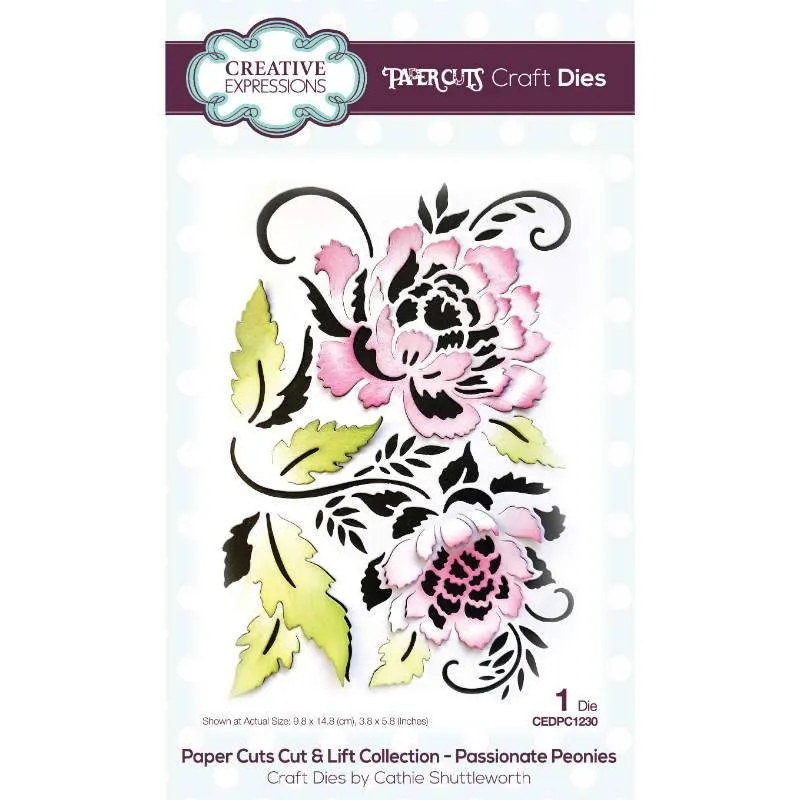 Creative Expressions Paper Cuts Cut & Lift Craft Die - Passionate Peonies*