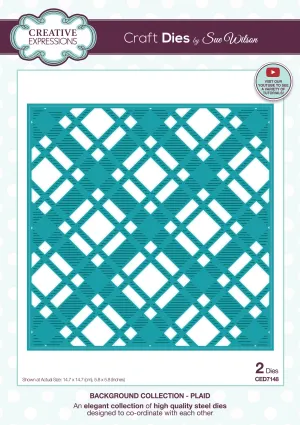 Creative Expressions Sue Wilson Background Plaid Craft Die