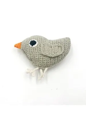 Crochet Fair Trade Rattle Toy - Bird - Green