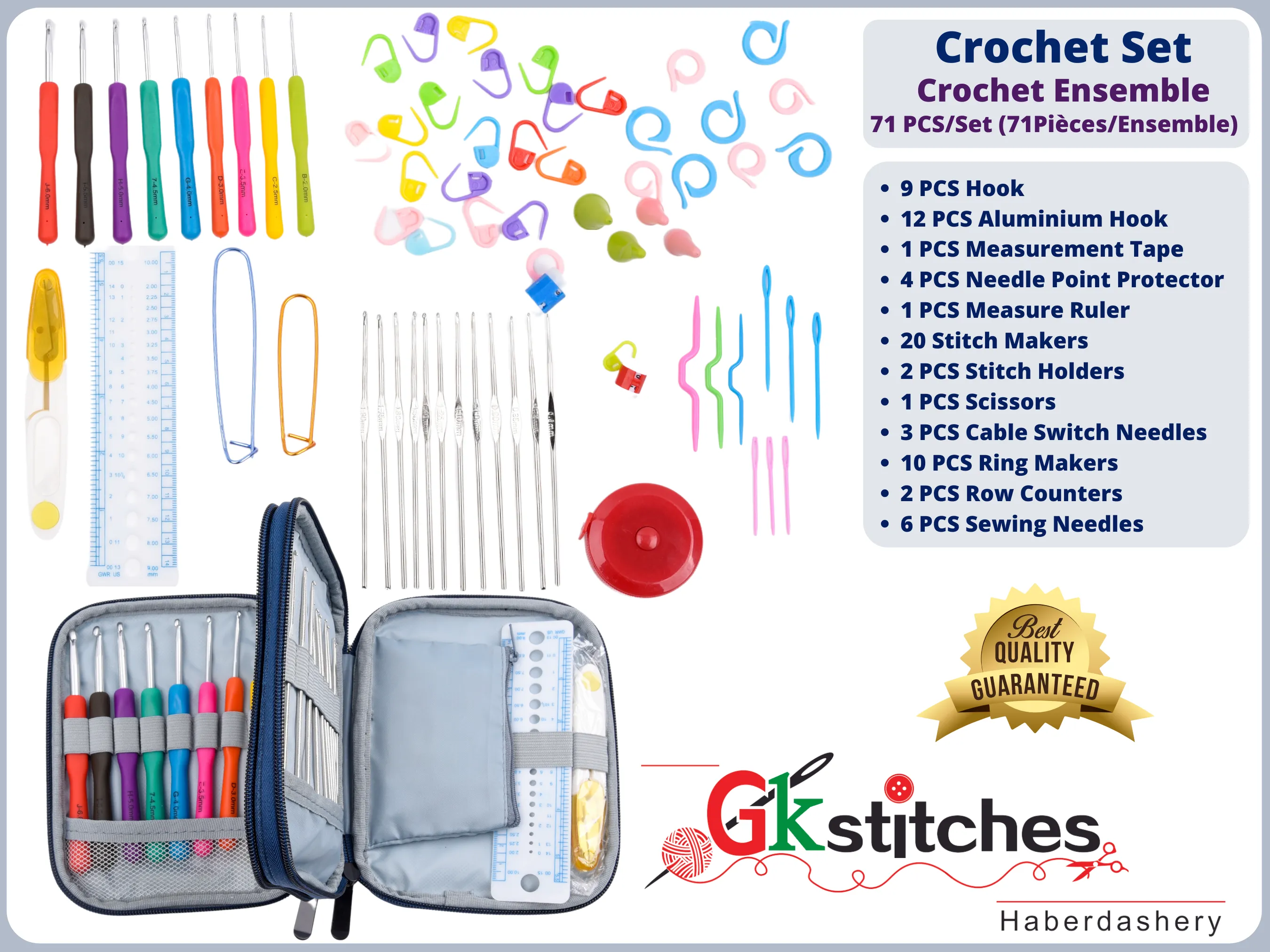 Crochet Hooks Set (71 Pieces )