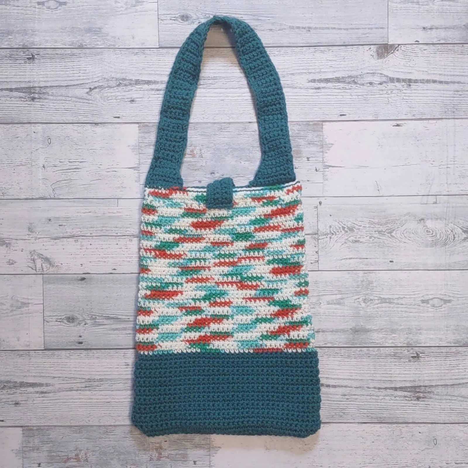 Crochet Knit Handmade Festival Tote Bag