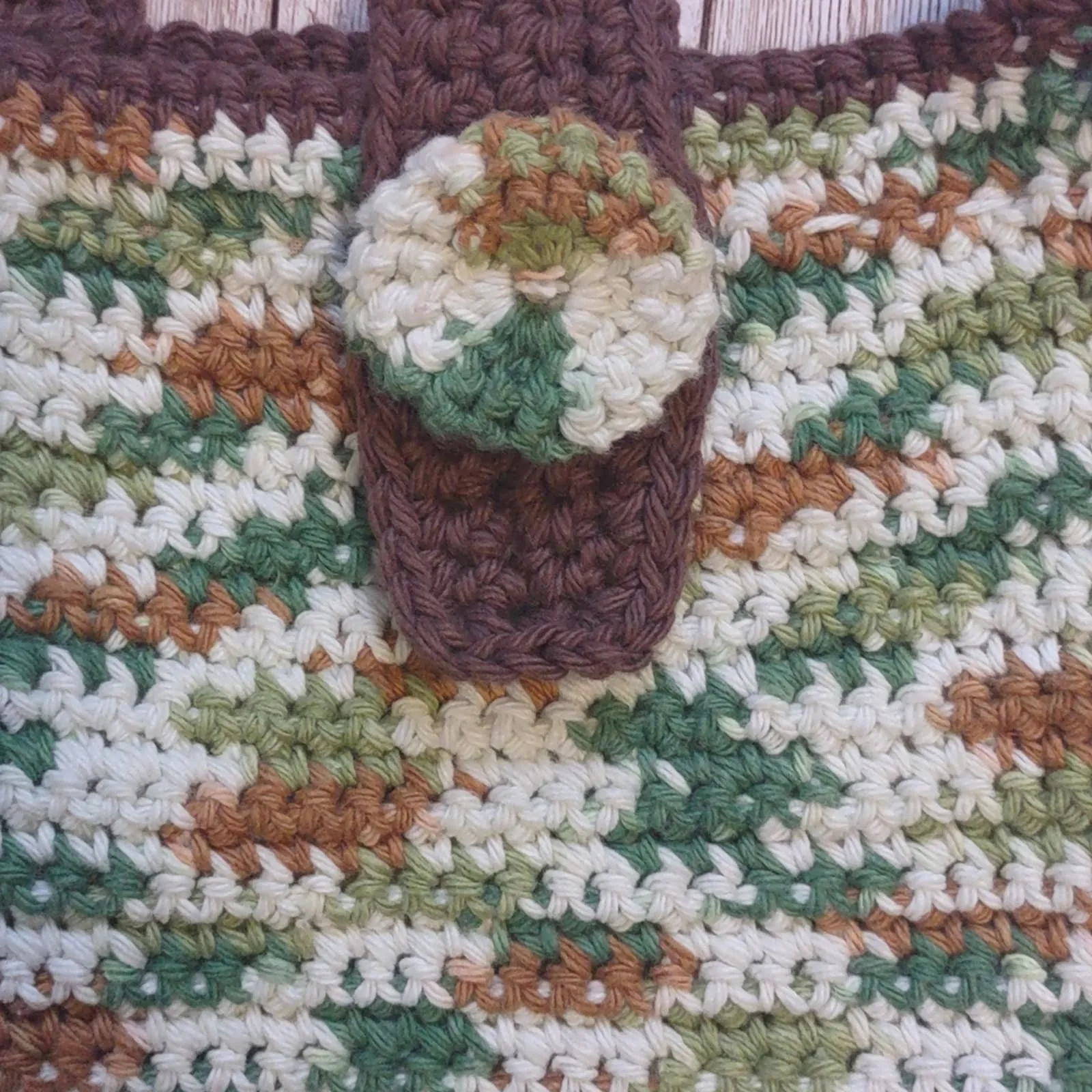 Crochet Knit Handmade Festival Tote Bag