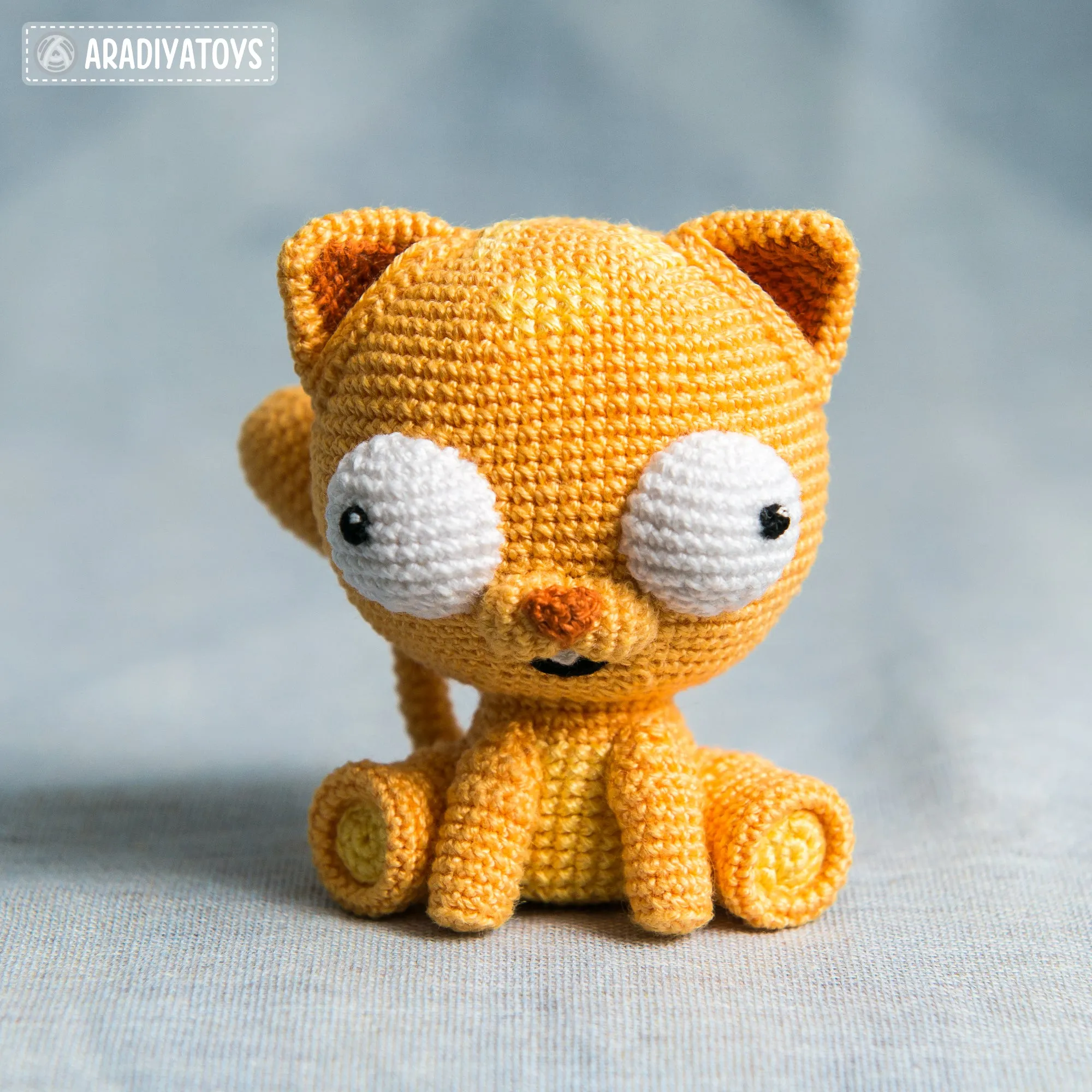 Crochet Pattern of Cat Martin from "AradiyaToys Design" (Amigurumi tutorial PDF file) / cute cat crochet pattern by AradiyaToys