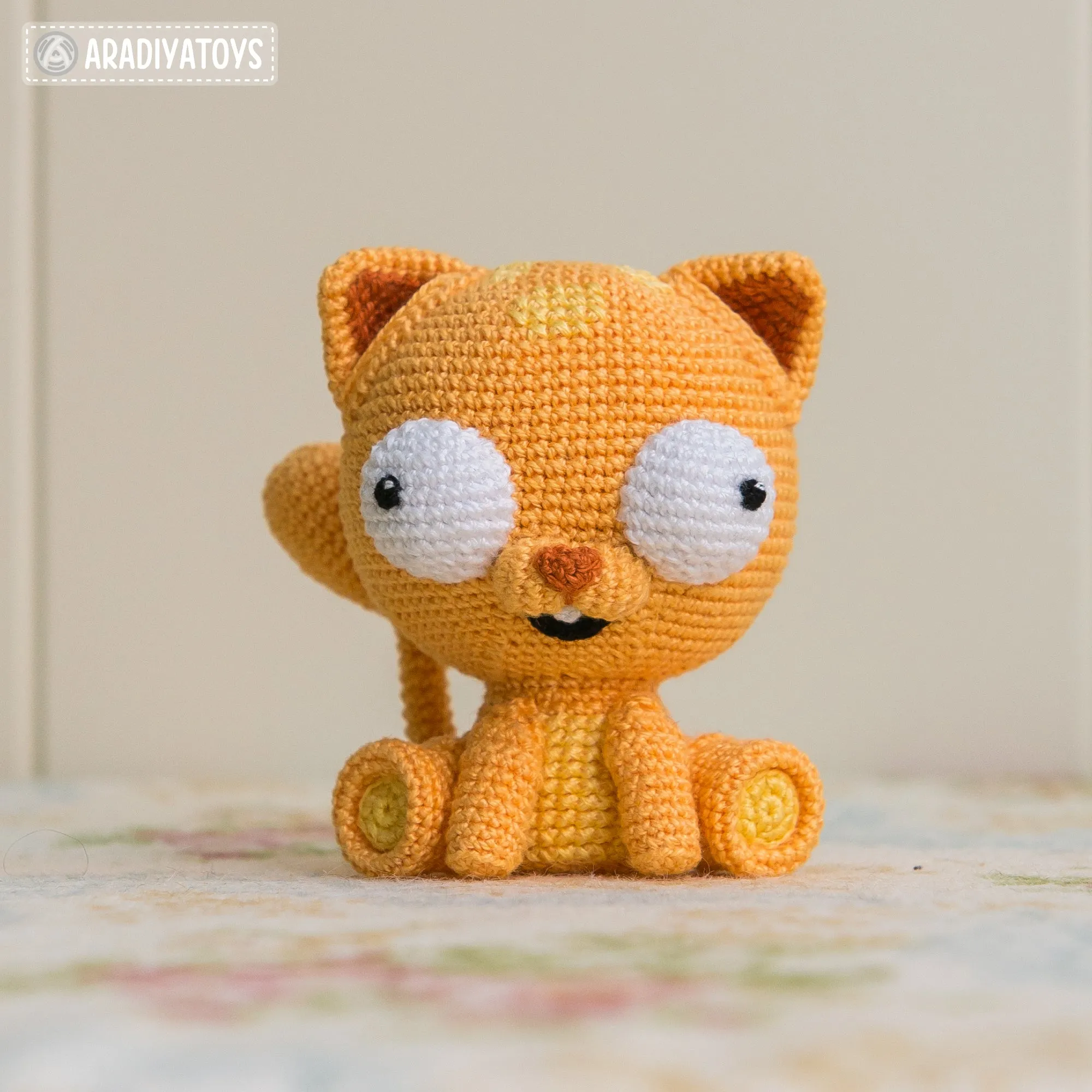 Crochet Pattern of Cat Martin from "AradiyaToys Design" (Amigurumi tutorial PDF file) / cute cat crochet pattern by AradiyaToys