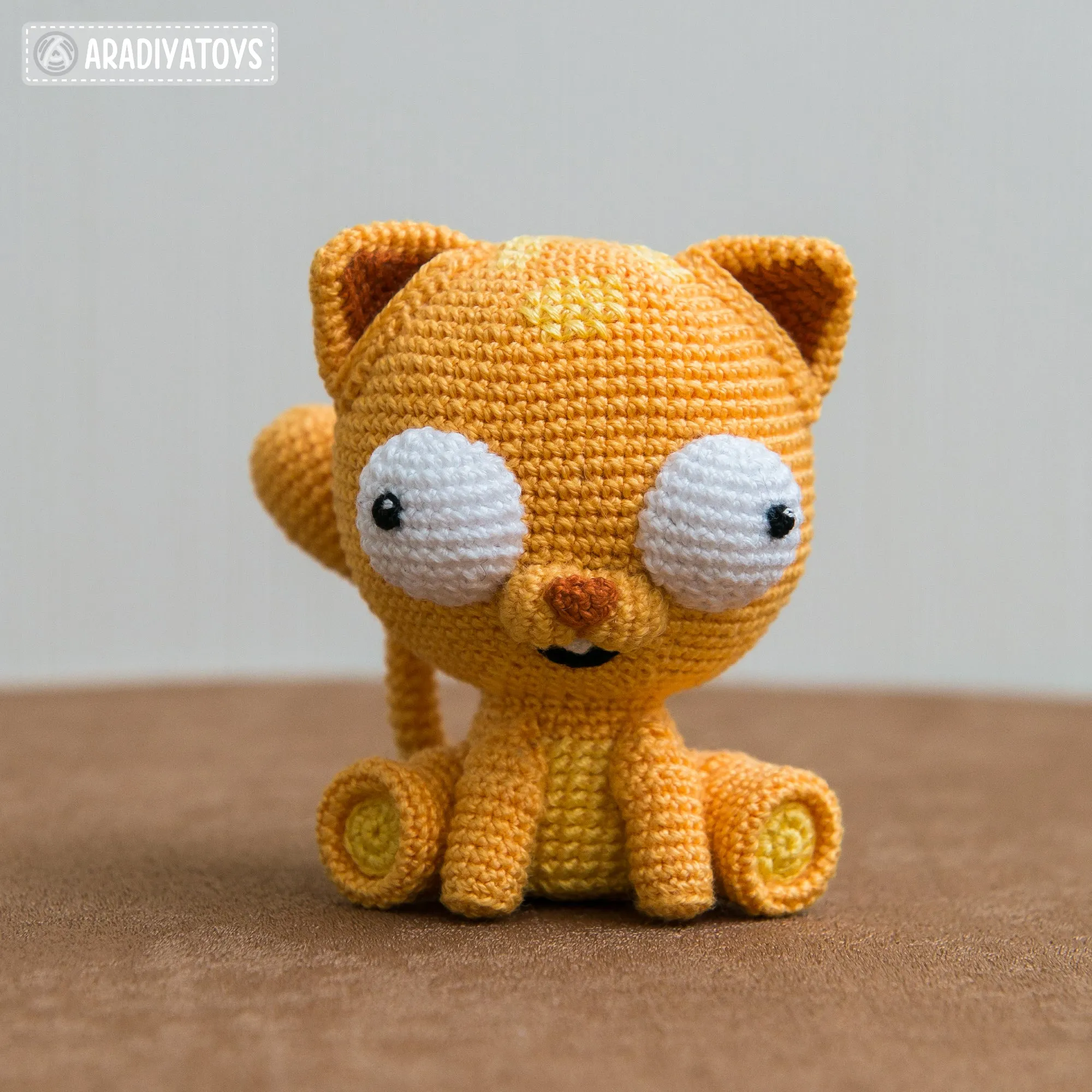 Crochet Pattern of Cat Martin from "AradiyaToys Design" (Amigurumi tutorial PDF file) / cute cat crochet pattern by AradiyaToys