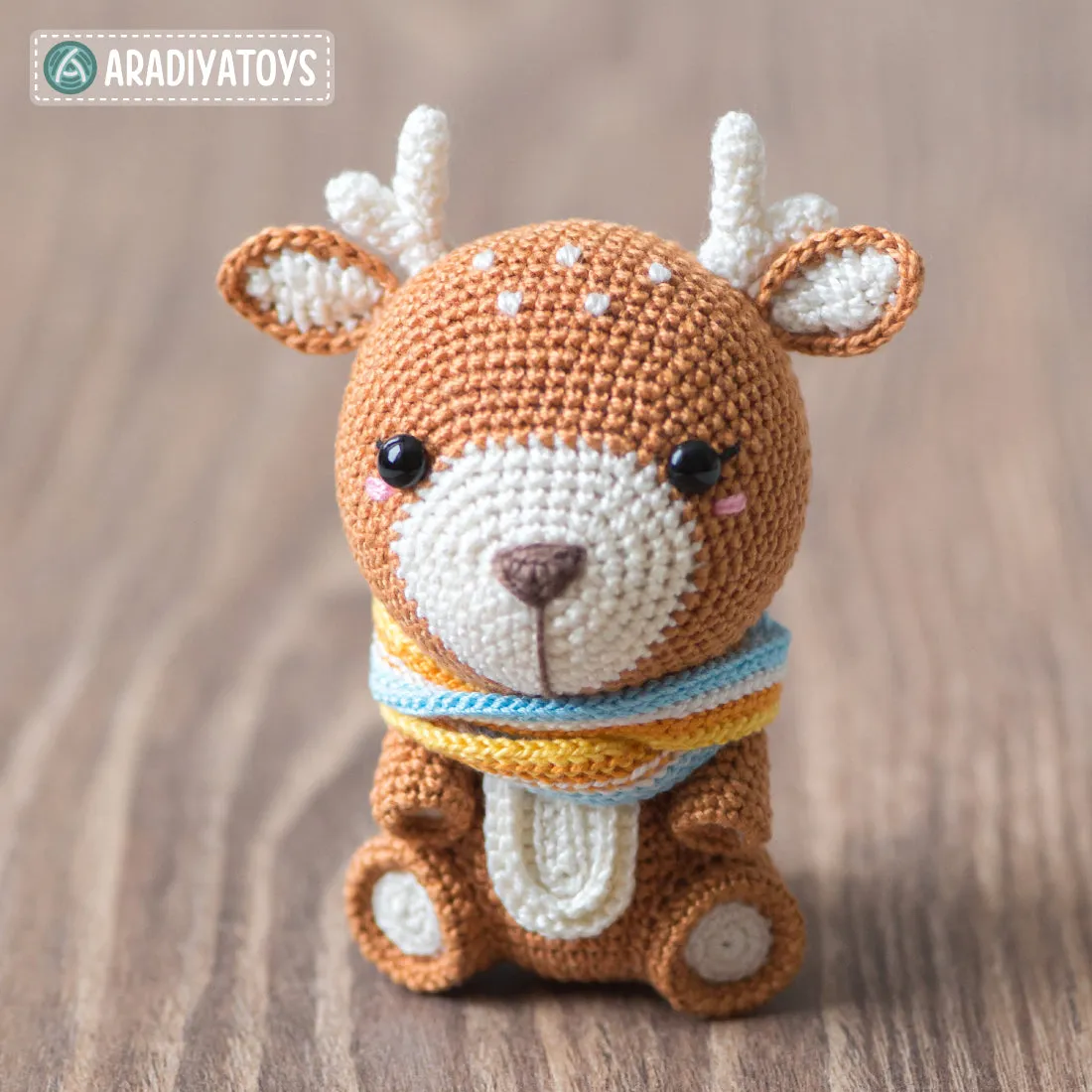 Crochet Pattern of Deer Kira from "AradiyaToys Design" (Amigurumi tutorial PDF file) / cute deer crochet pattern by AradiyaToys