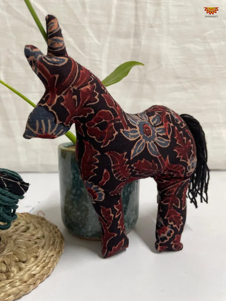 Doll and Horse Handcrafted Fabric Toys in Brown !!!