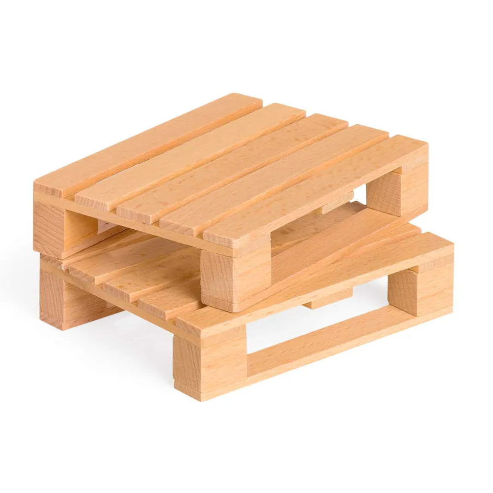 Fagus Wooden Fork Lift Toy Pallets - 2 Pack