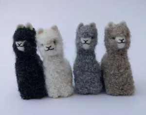 Felted Alpacas Figurine