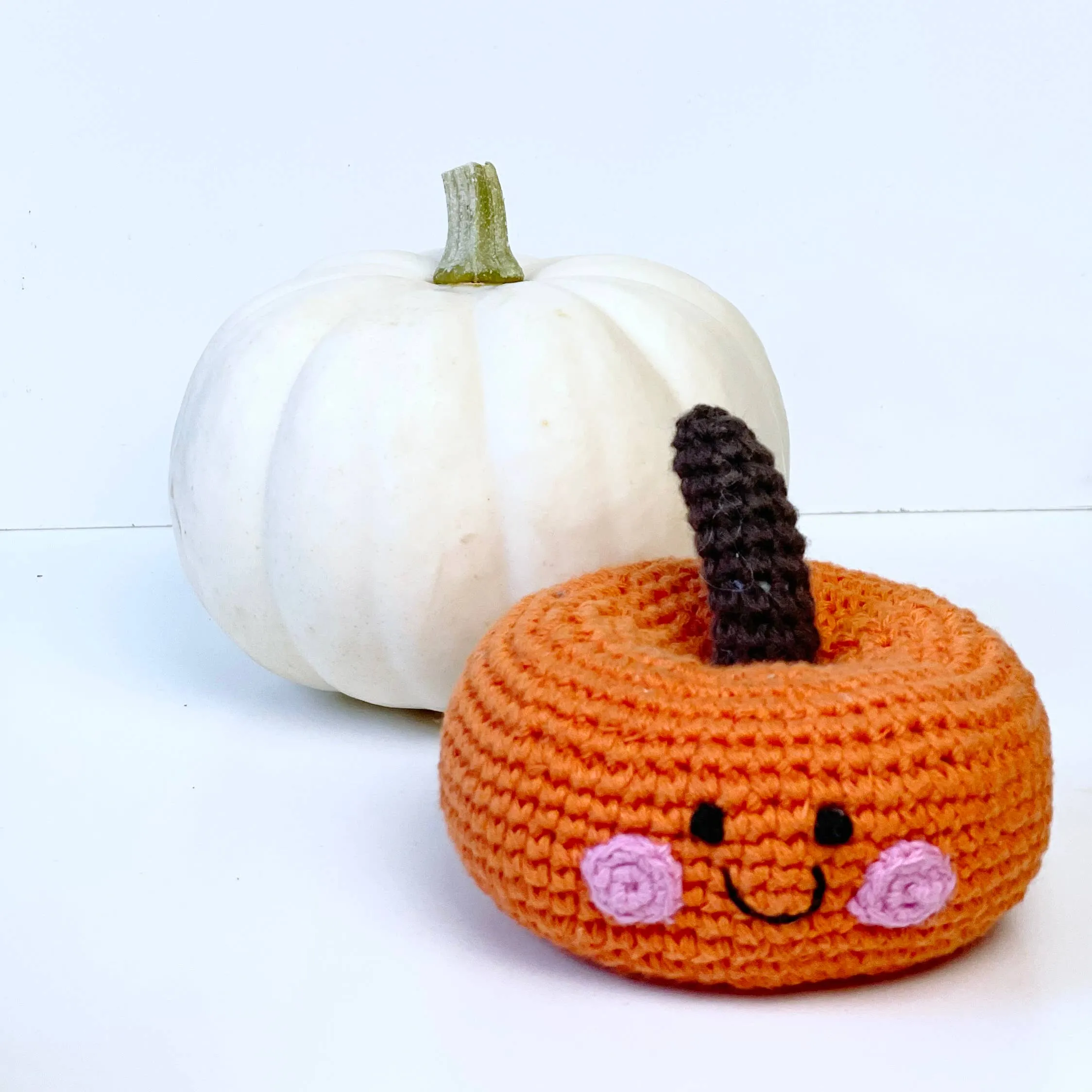 Friendly Plush Pumpkin Rattle