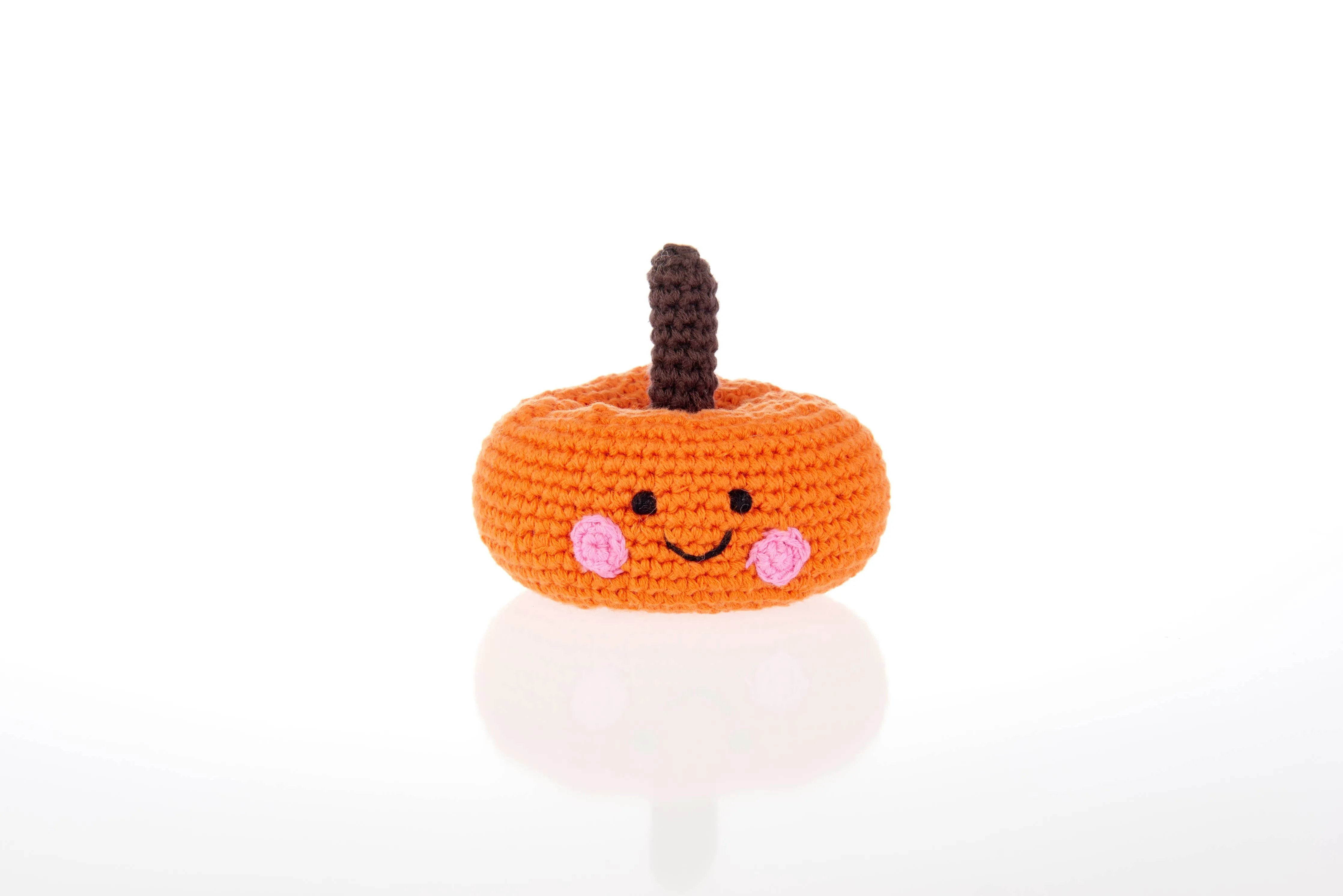 Friendly Plush Pumpkin Rattle