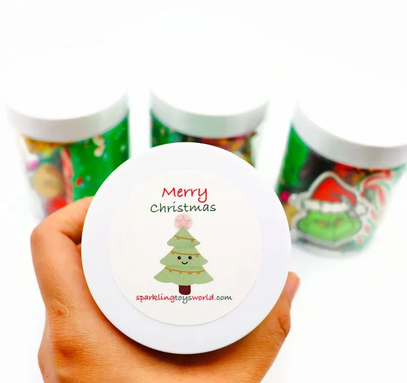 Grinch Christmas Playdough jar