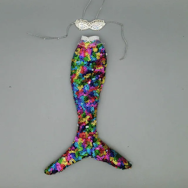 Handmade Dolls Party Dress Gown Skirt Fashion Clothes For Barbie Doll Genuine Mermaid Tail Dress Baby Toy