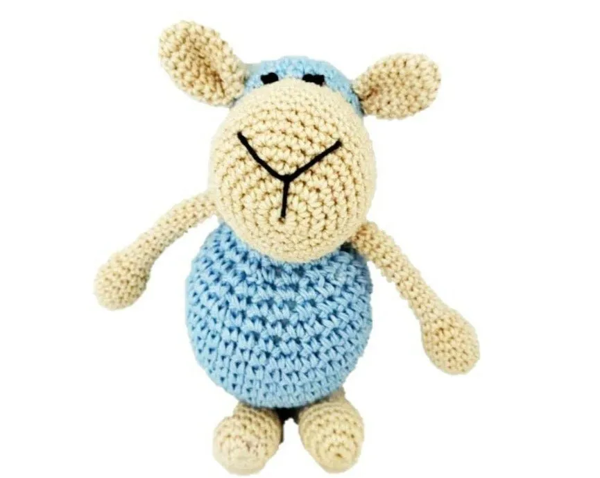 Happy Threads Amigurumi Soft Toy - Handmade Crochet - Blue Sheep