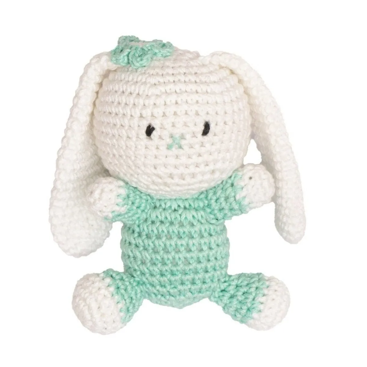 Happy Threads Amigurumi Soft Toy- Sea Green Bunny