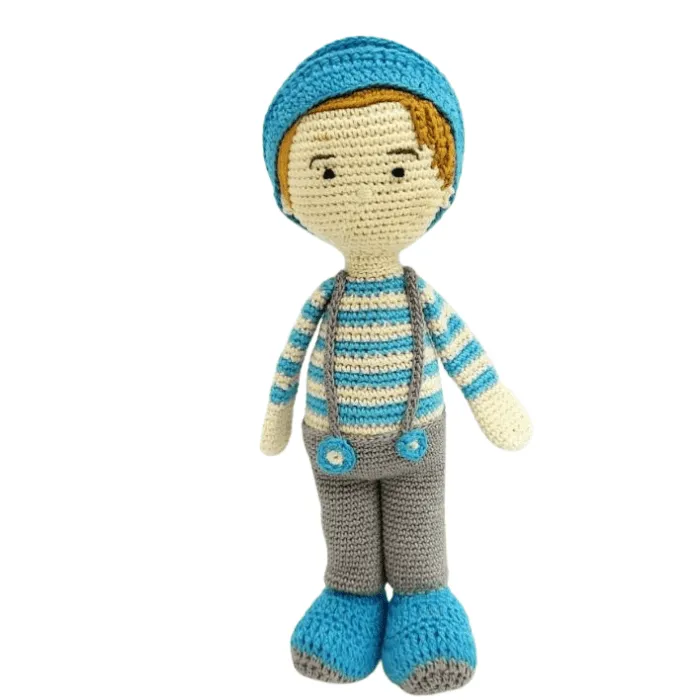 Happy Threads Handcrafted Amigurumi- Blake Boy Doll