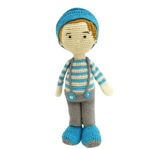 Happy Threads Handcrafted Amigurumi- Blake Boy Doll