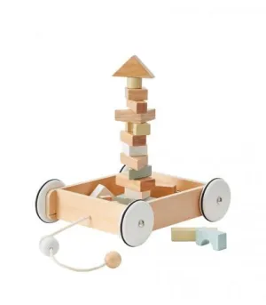 Kids Concept - Toy Wagon with blocks